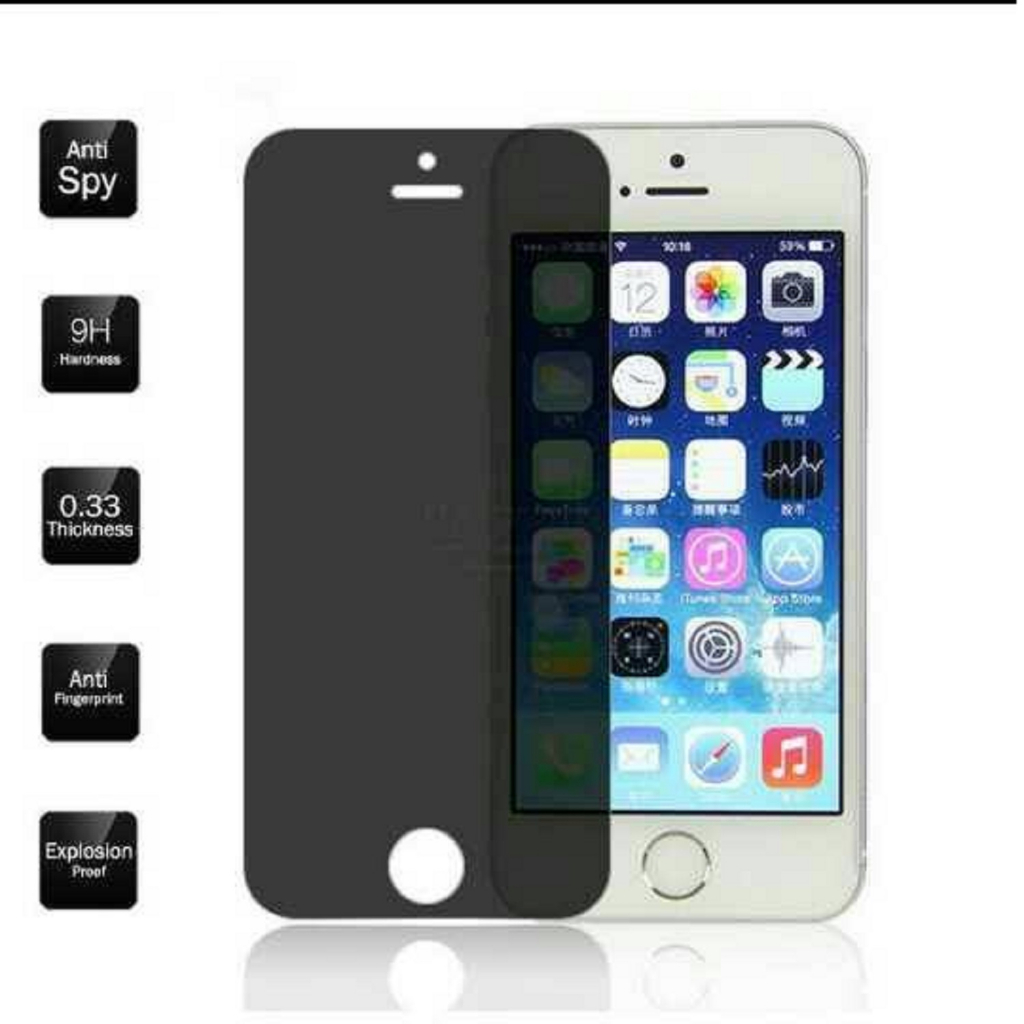 Tempered Glass Anti Spy Iphone 6 7 8 Anti Gores Anti Intip Full Cover
