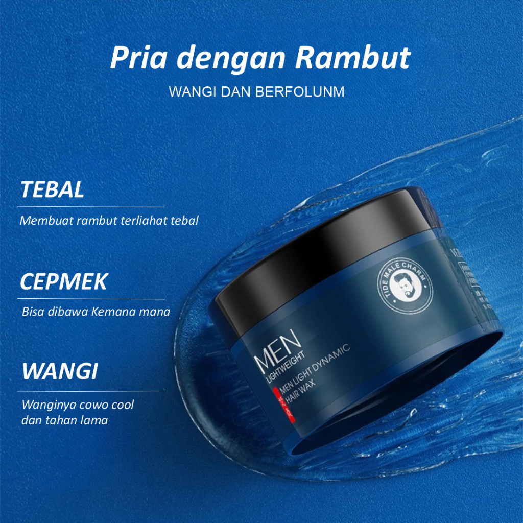 Penata Rambut Hair Wax Men Light Dynamic Hair Style Gel Clay Premium