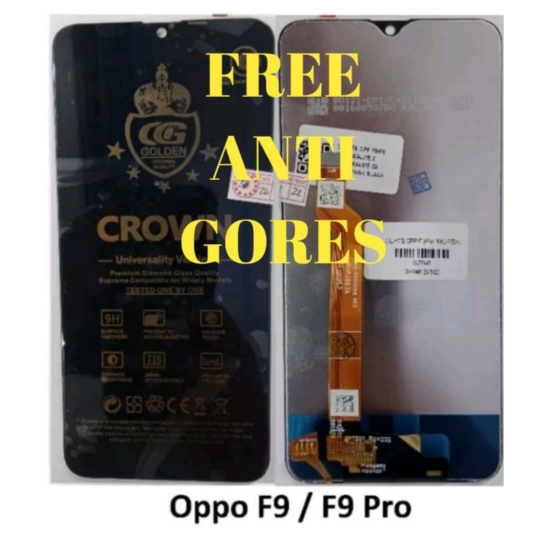 Lcd Torchscreen Hp Fullsett Oppo F9 / F9 Pro. Original Crown Quality. Free Dus Packing & Bubble Wrap
