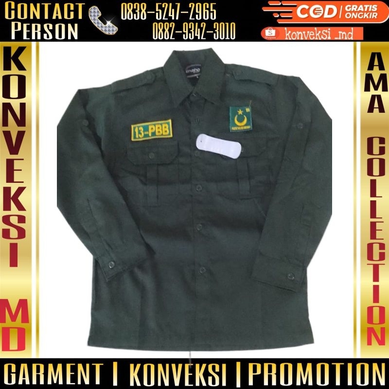 kemeja partai PBB partai bulan bintang full bordir/kemeja PBB partai bulan bintang full bordir