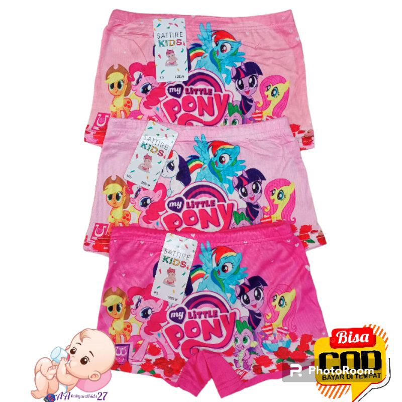 6PC SATTIRE KIDS Celana Dalam Anak Perempuan Model Boxer Ukuran M L XL Murah Nyaman Berkualitas