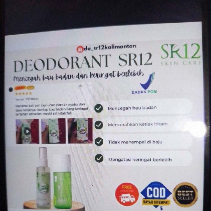 TERBARU  DEODORANT SPRAY PREMIUM / DEODORANT SR12 KEMASAN