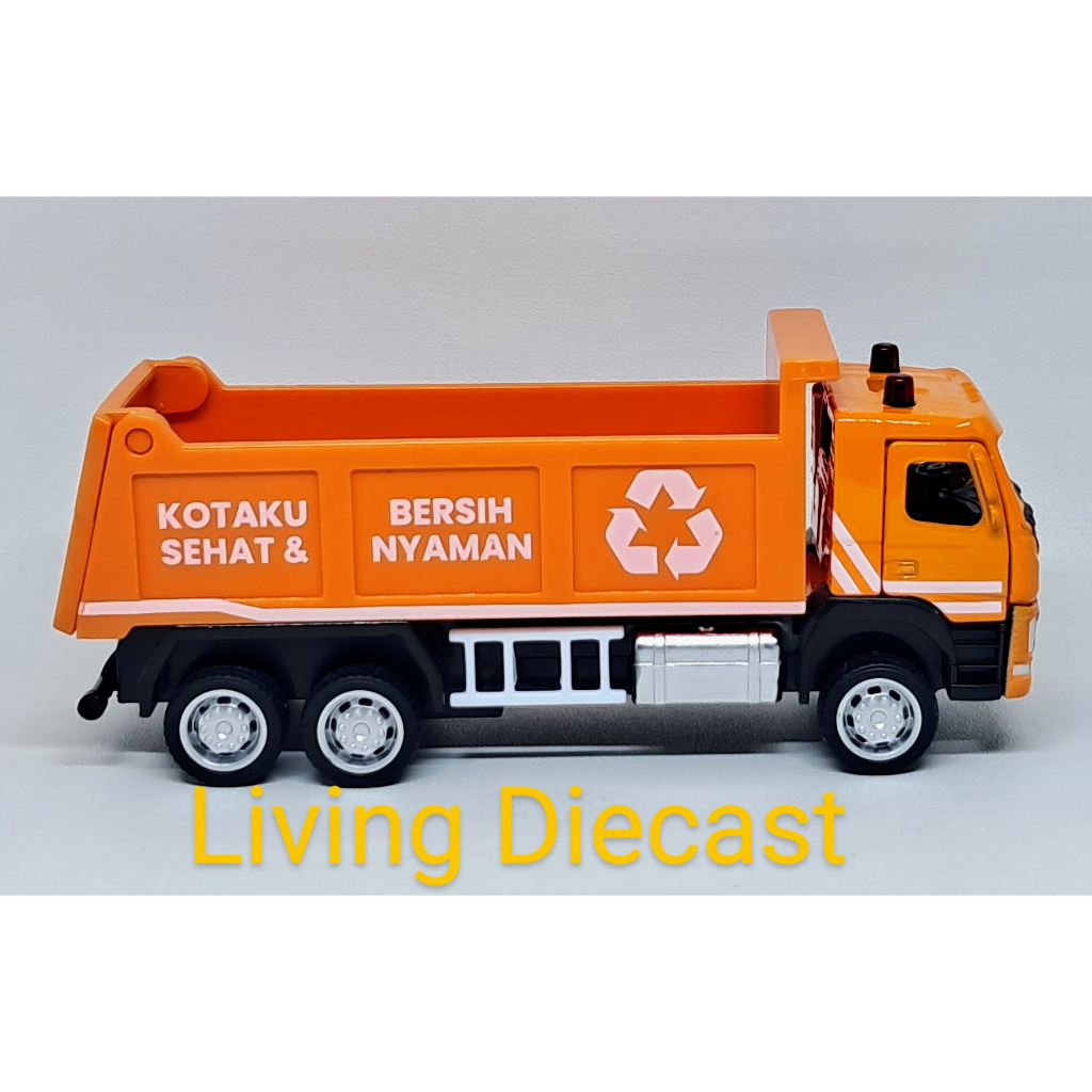 Diecast / miniatur - Volvo Truck - Dump truck Trash (Orange color)