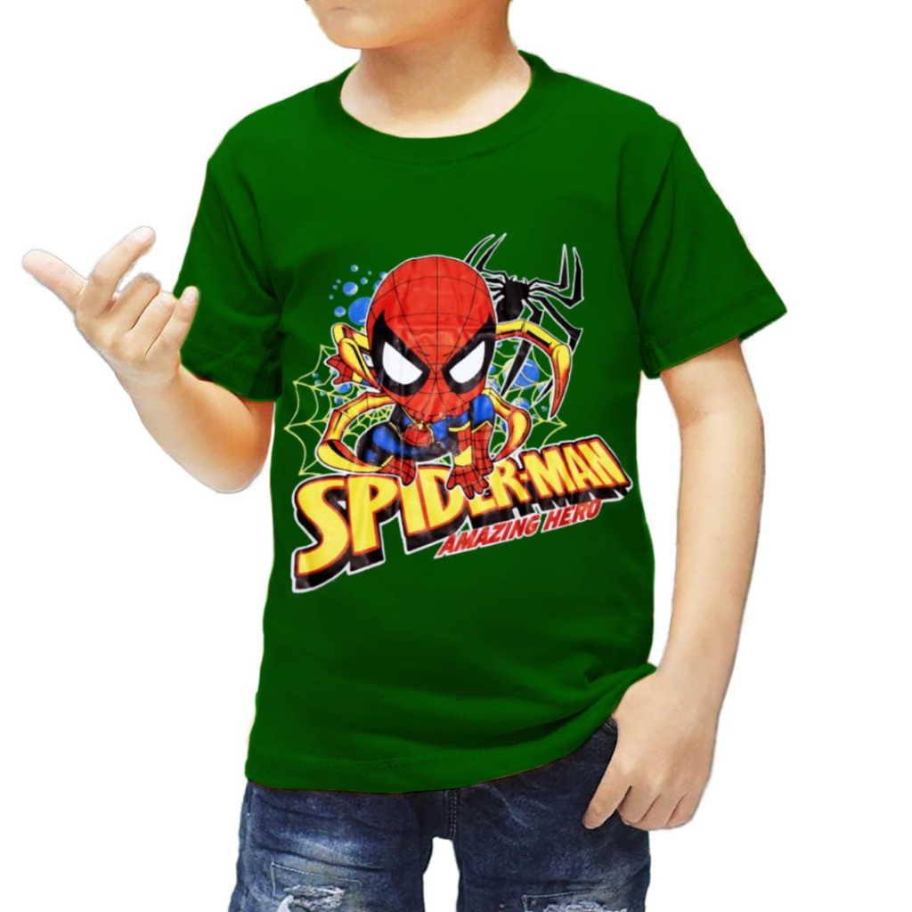 baju atasan spiderman2//kaos anak laki laki motif spiderman terbaru//USIA 1-10 TAHUN