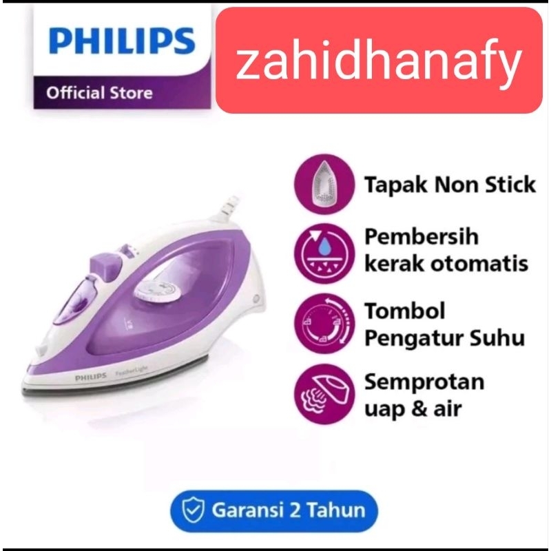 setrika uap philips original GC1424 &amp; GC1418 FREE buble + dus