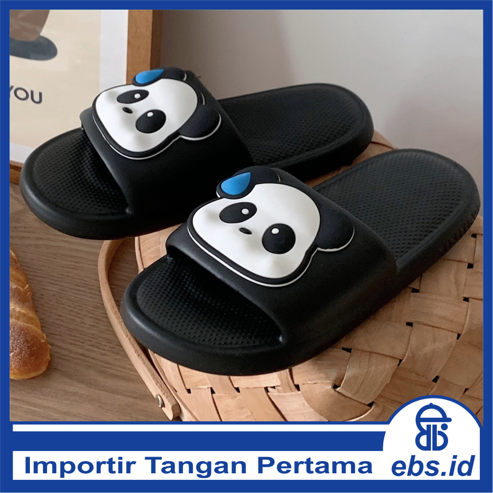 𝐄𝐁𝐒 ✅ SA036 Sandal Wanita Empuk Eva Rumah Motif Panda Warna Simple Lucu Sendal Motif Ringan Empuk Santai Import Murah COD