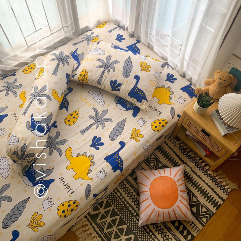 Sprei Dino Adventure by Beverly | Sprei Home Made | Sprei Anti Geser