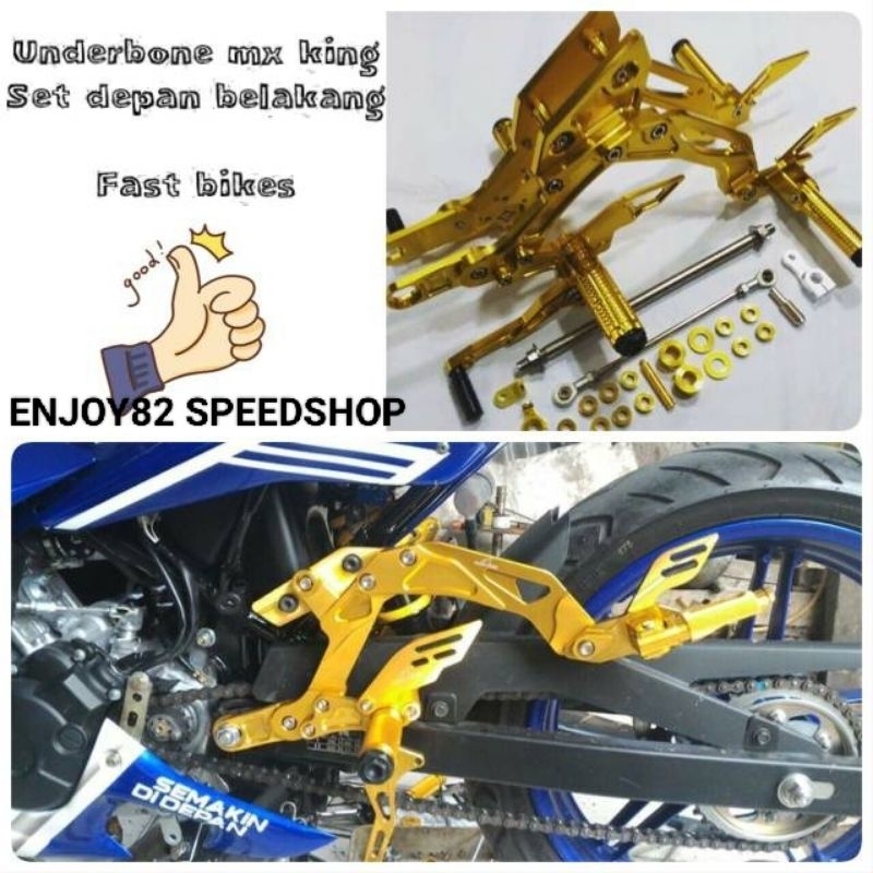 fotstep set underbone fastbikes depan belakang set yamaha mxking