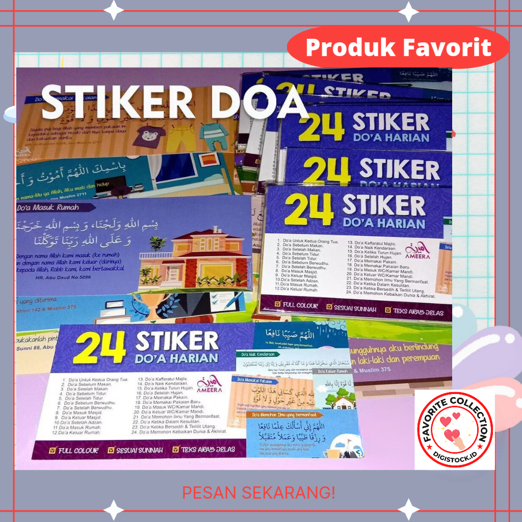 

STIKER DOA ANAK ISI 24PC / Stiker doa sehari hari / Stiker doa lengkap