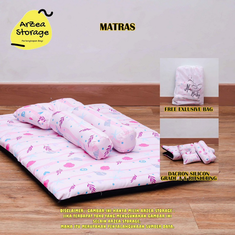 Kasur Bayi Perlengkapan Tidur Baby Baru Lahir Newborn Peralatan Matras Lipat Bantal Guling