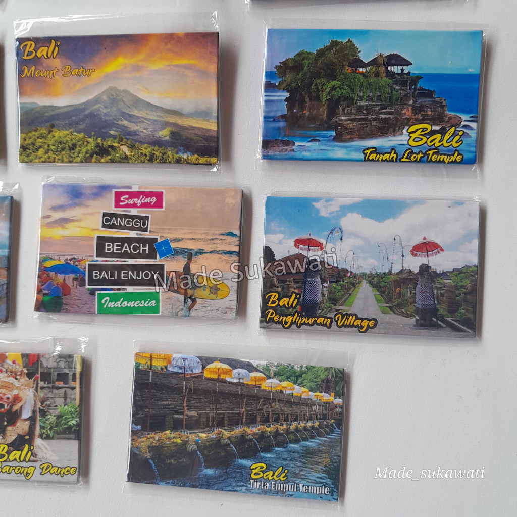 Magnet Kulkas printing Fridge hiasan tempelan kulkas motif khas bali