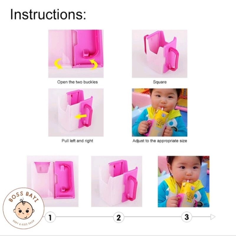 BOSS BAYI - Baby Holder | Milk Holder | Pegangan Susu Kotak / Minuman Kemasanuntuk Bayi Anak