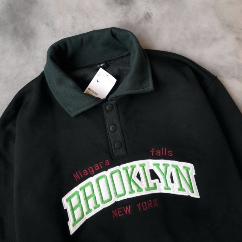 Sweater Hoodie H&amp;M Jurassic Park Full Tag &amp; Lebel Premium RUGBY H&amp;M BROOKLYN