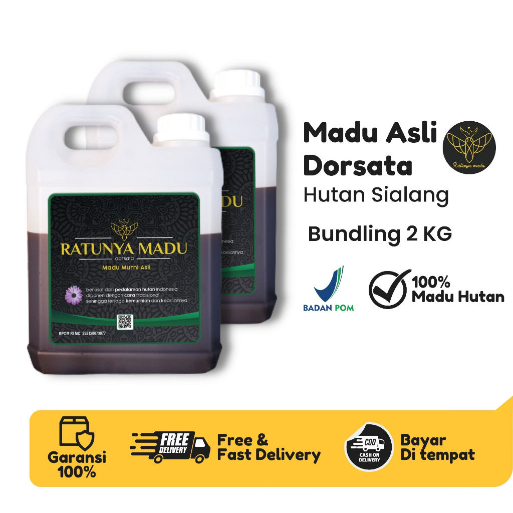 

[Paket Bundling] Ratunya Madu - Madu Dorsata Asli Murni 1Kg - Natural Raw Honey Original