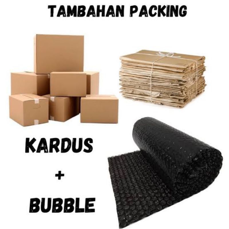 

TAMBAHAN PACKING BUBBLE WRAP/KARDUS AGAR PAKET LEBIH AMAN