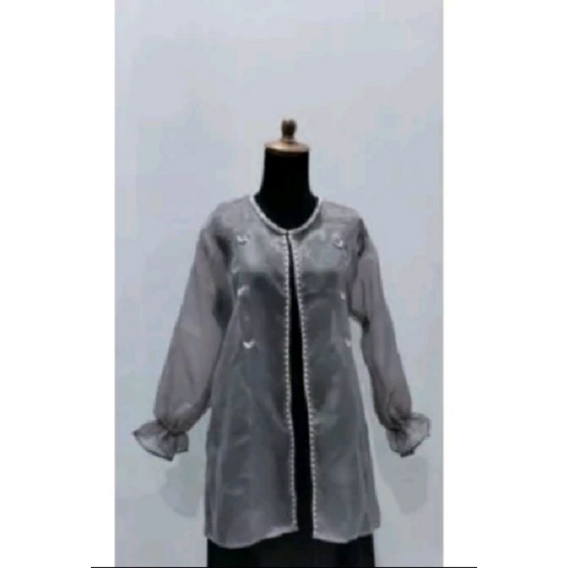 Outer organza premium tunik Outer kondangan Outer atasan wanita Outer pesta Outer mewah