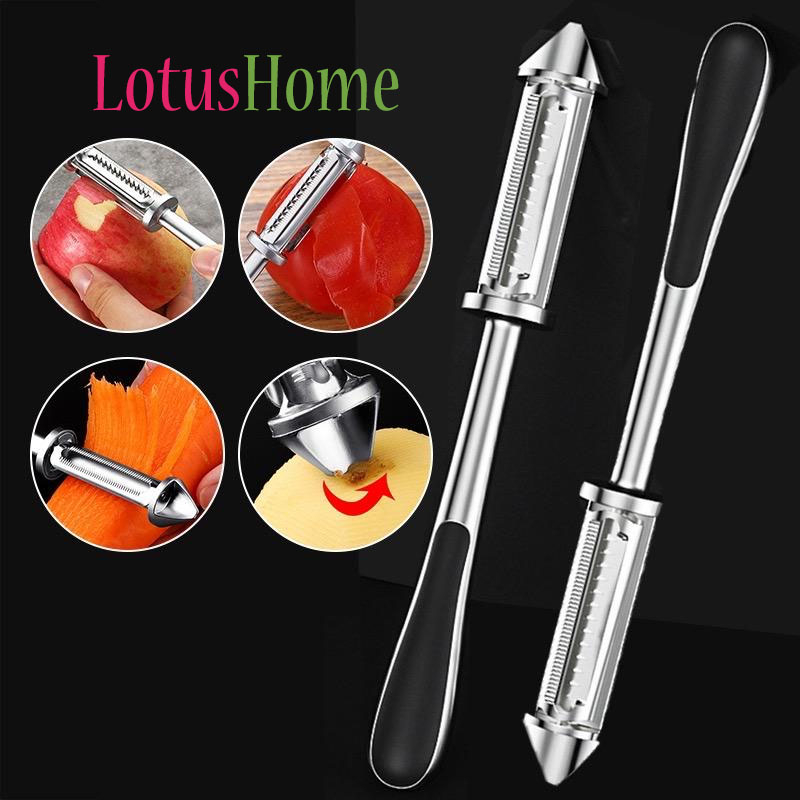 Peeler Knife 5in1 Stainless Steel Pisau Kupas Multifungsi / Pengupas Buah Sayur Alat Kupas Buah dan Sayuran