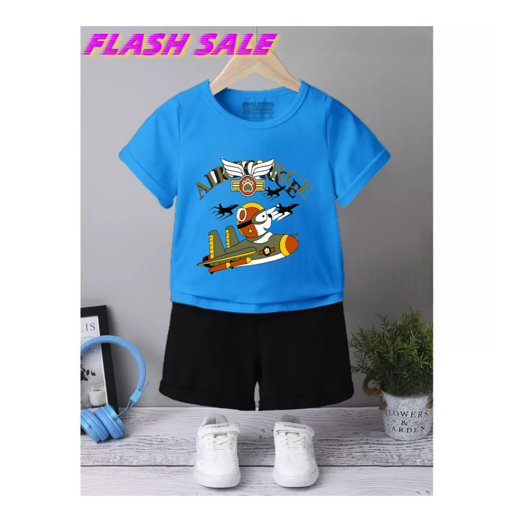 Baju Setelan Anak Cowok Dan Cewe Motif Pesawat Air Force