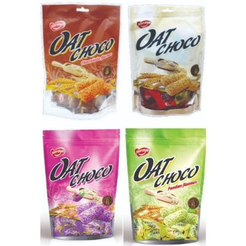 

naraya oat choco biskuit all variant vanilla chocolate pandan strawberry sweet potato 90gr