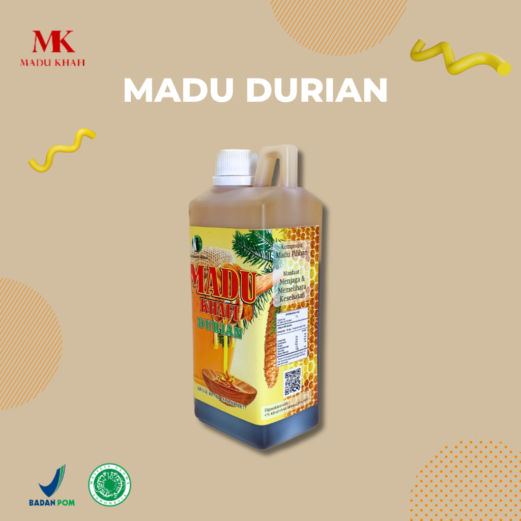 

Madu khafi durian premium isi bersih 1kg