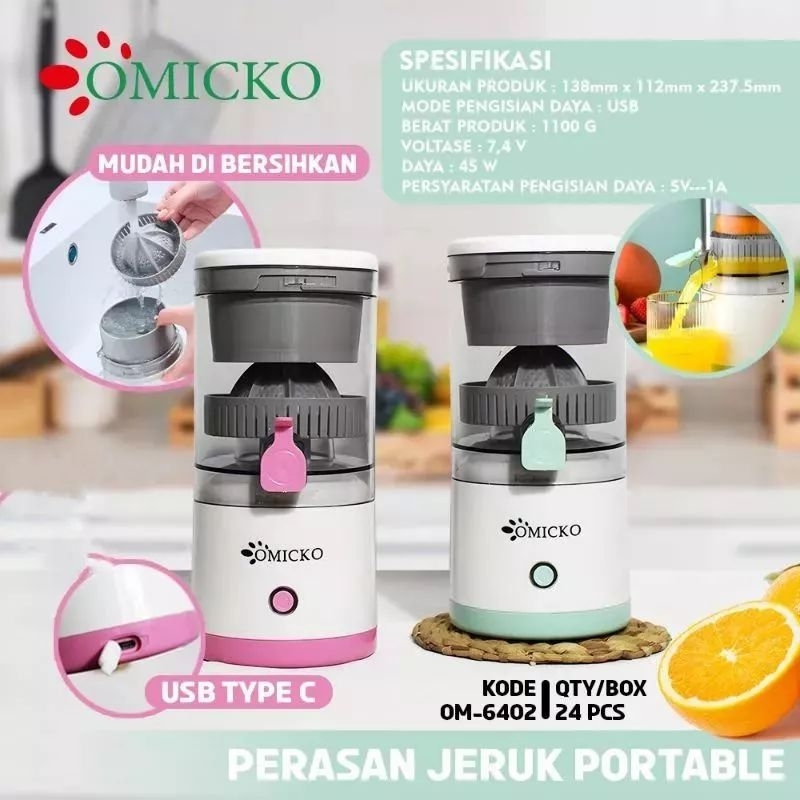 Omicko Perasan Jeruk Portable / Pemeras Jeruk Omicko
