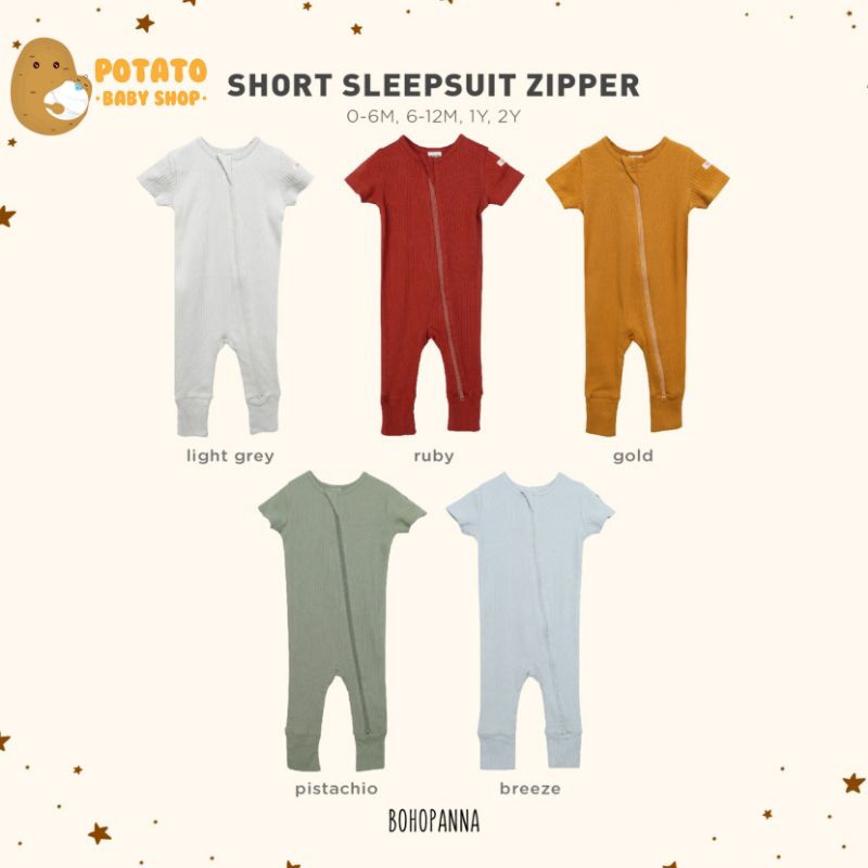 Bohopanna - Short Sleepsuit Zipper - Baju Anak- Boho