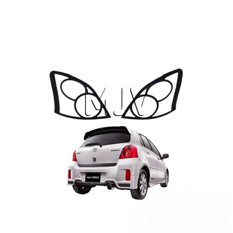 GARNIS COVER LAMPU BELAKANG VARIASI YARIS 2012-2013 HITAM DOFF JSL