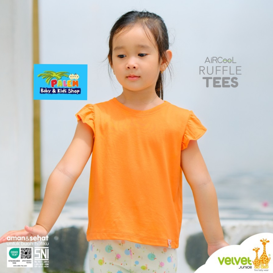 Velvet Junior Kaos Anak Perempuan - Ruffle Tees