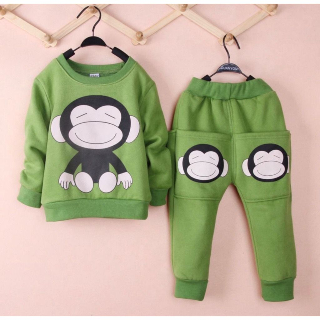 SETELAN SWEATER ANAK BAYI LAKI LAKI DAN PEREMPUAN USIA 1-5 TAHUN MOTIF ONYET 777/SET SWITER ANAK BAYI LUCU/ OUTFID ANAK KEKINIAN