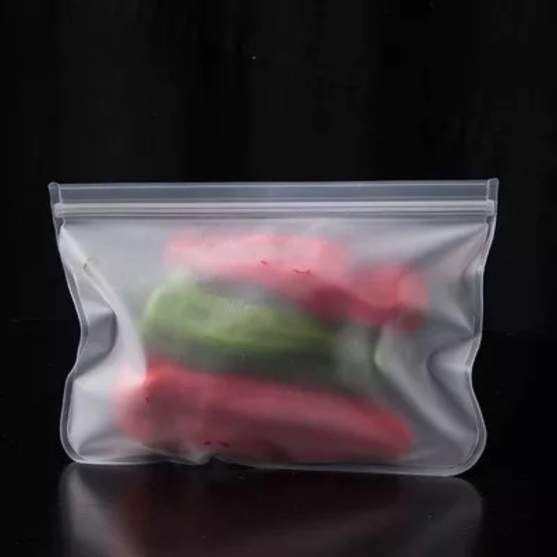 PLASTIK KULKAS PENYIMPANAN TEBAL ZIPLOCK BURAM REUSABLE SILICONE