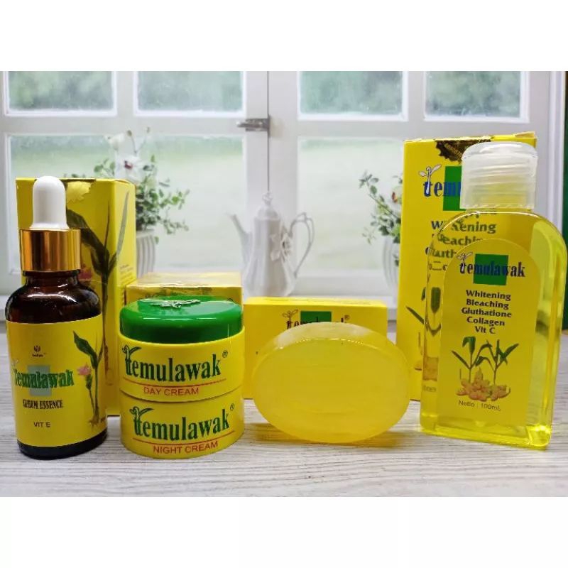 (Temulawak)Paket Cream Temulawak original 5in1/Paket Temulawak whitening original lengkap 5in1