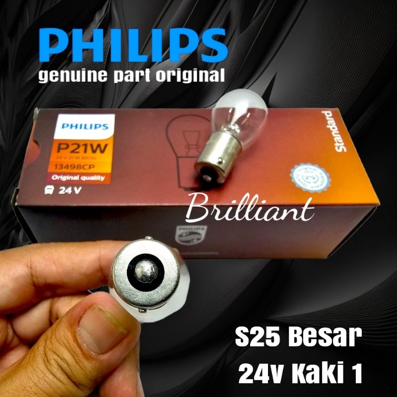 PHILIPS Original Bohlam Halogen S25 Putar - 12v 24v - Sein Stop Atret