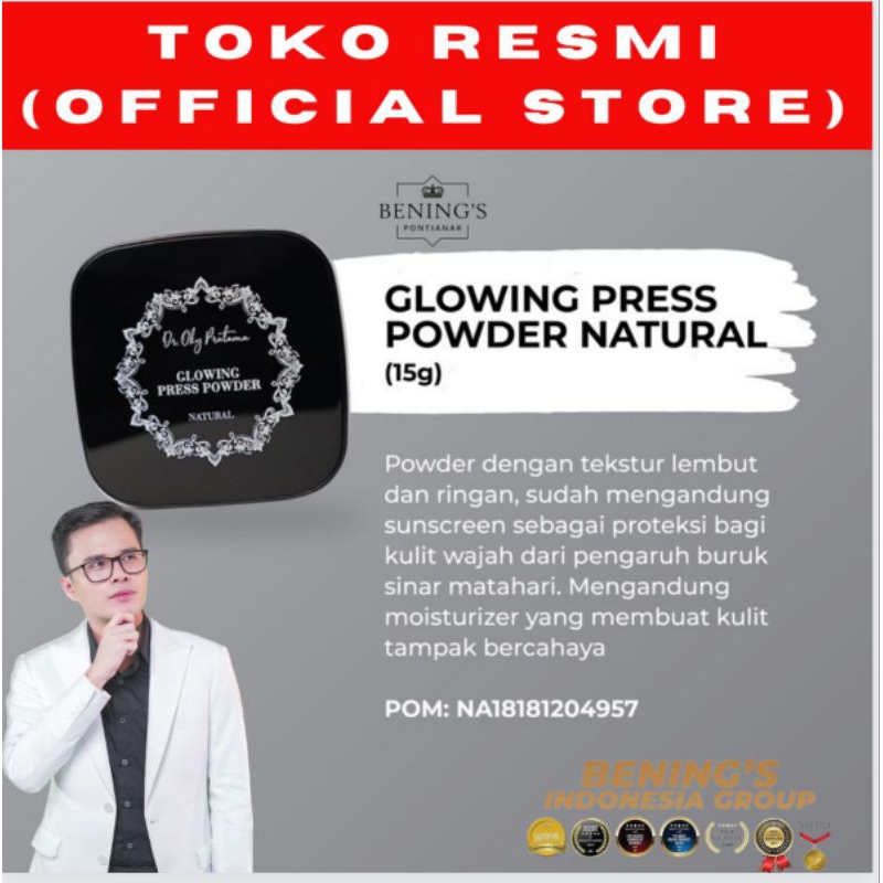 BEDAK BENINGS BEDAK PADAT BENING'S dr Oky Pratama Glowing Press Powder / Compact Powder