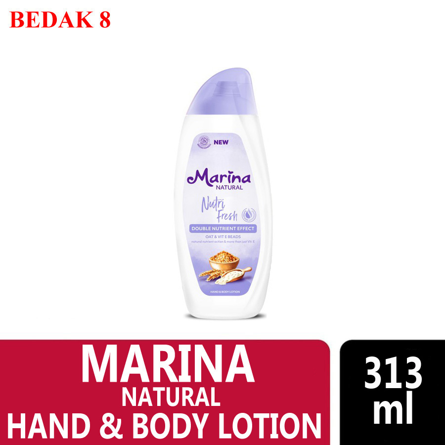 Marina Hand Body Lotion Natural 250 ml + 63 ml = 313 ml