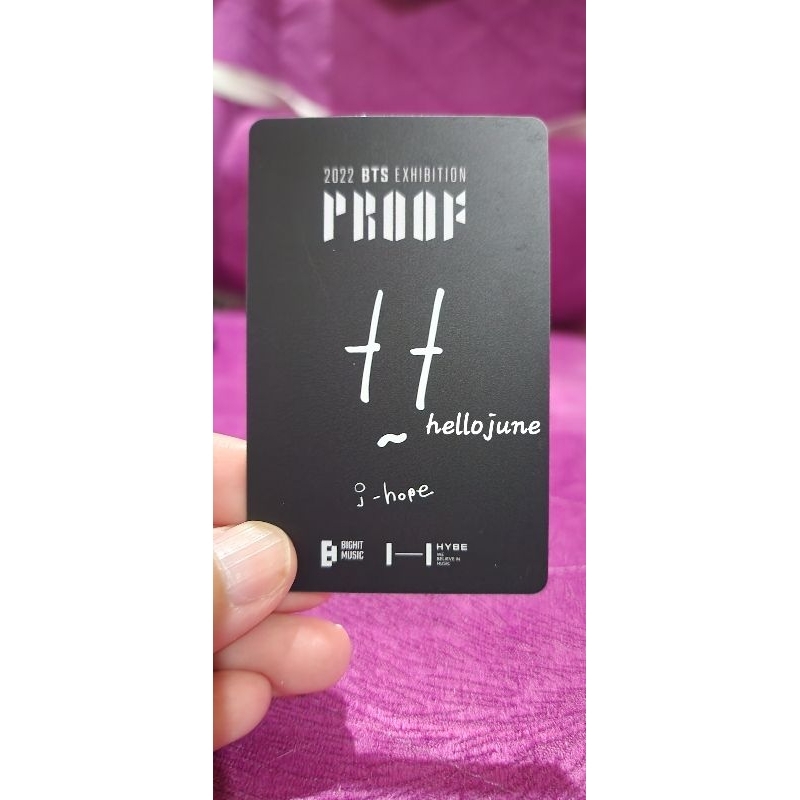 BTS Exhibition Proof Card - J Hope