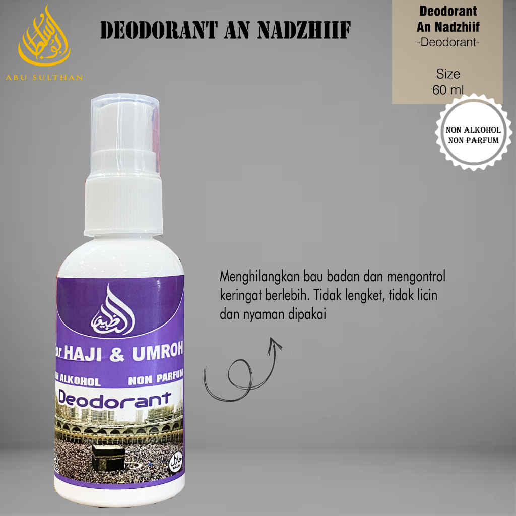 Deodorant Spray An Nadzhiif Grosir 60 ML Herbal Natural Perlengkapan Mandi Haji Umroh