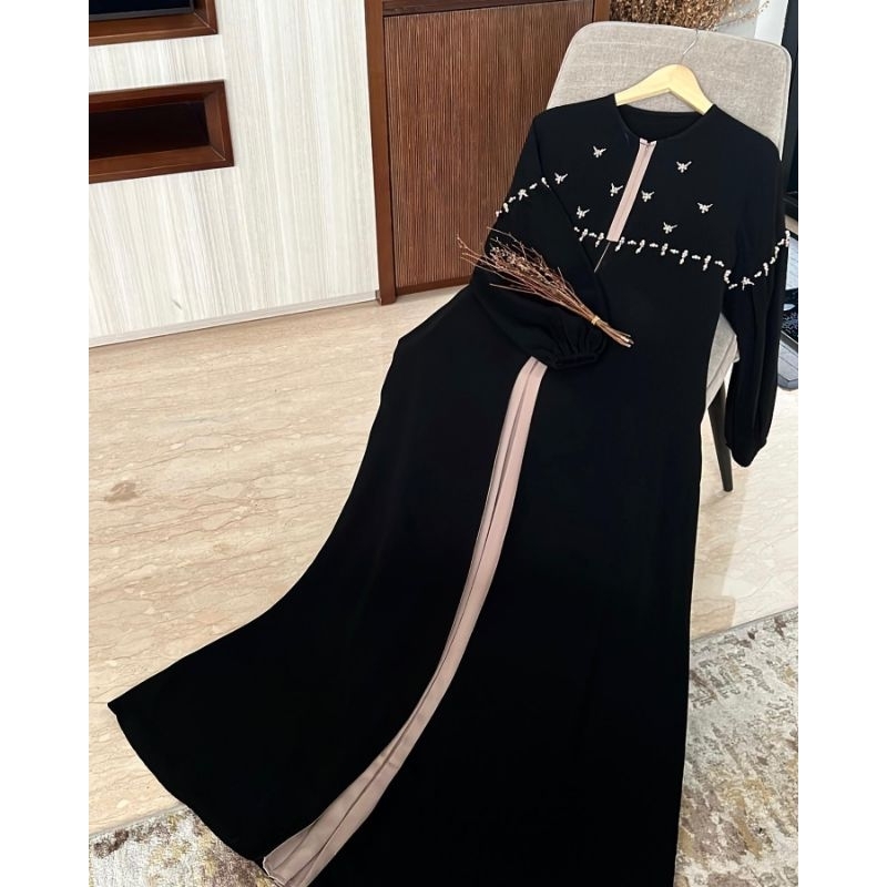 MUTIARA DRESS CERUTY BABYDOLL PAYET BUSUI/AUREL DRESS MUSLIMAH TERBARU/GAMIS KONDANGAN GAMIS FUL FURRING