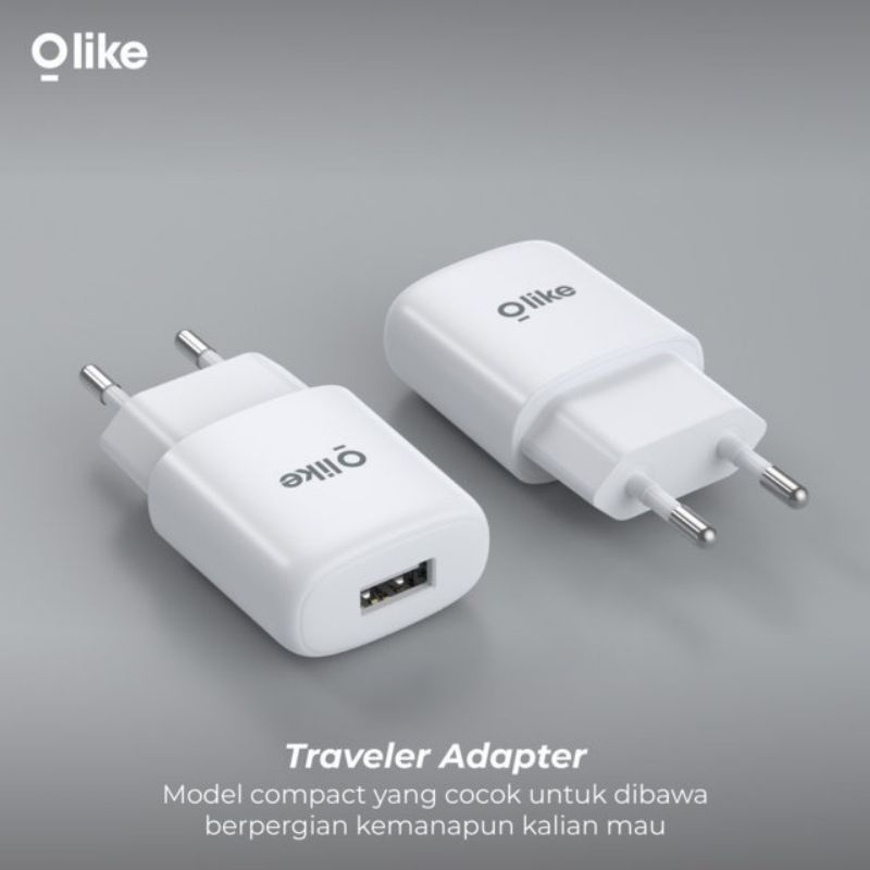 Olike C102 Adapter Adaptor Charger 6W Free Kabel Micro USB