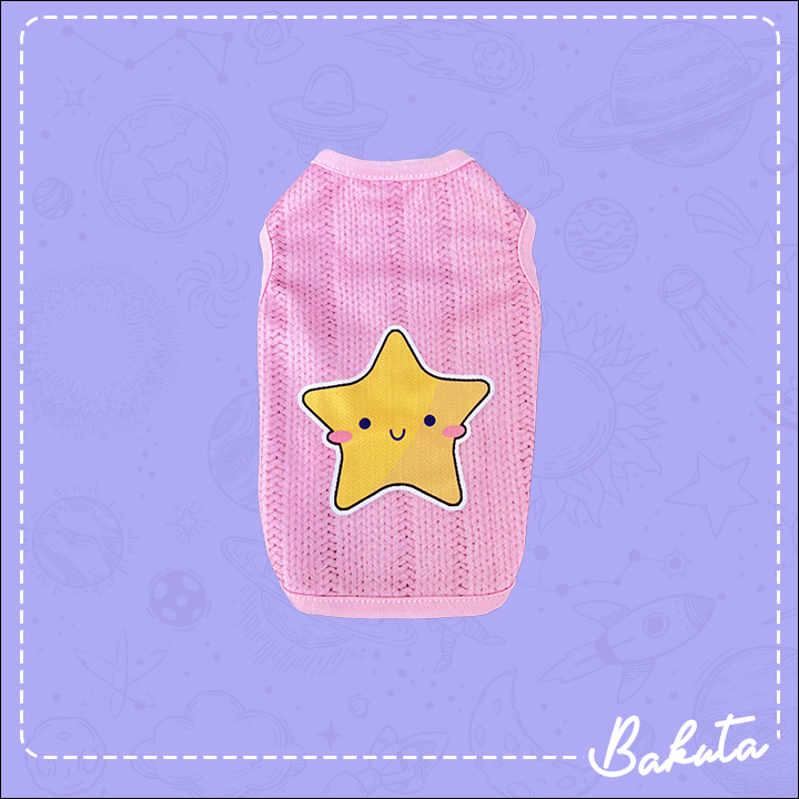 Baju Kucing Tank Edisi Star Knit Tank Lucu Untuk Kucing dan anjing / Baju Kucing Termurah Size XS-XXL / Baju Kucing Tangerang!