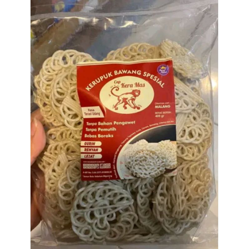 

KERUPUK BAWANG SPESIAL KHAS BLITAR 400gr