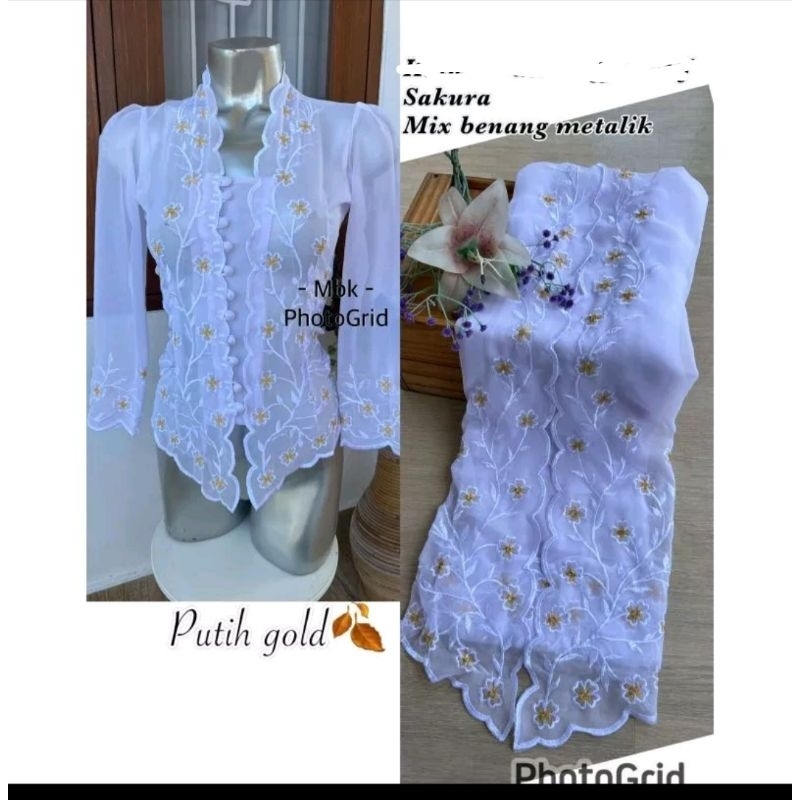 kebaya bordir star kancing bungkus