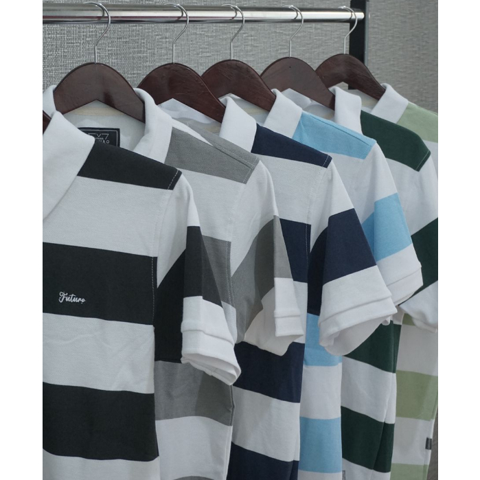 Kaos Kerah Polo Shirt Salur Pria Original Kaos Polo Pria