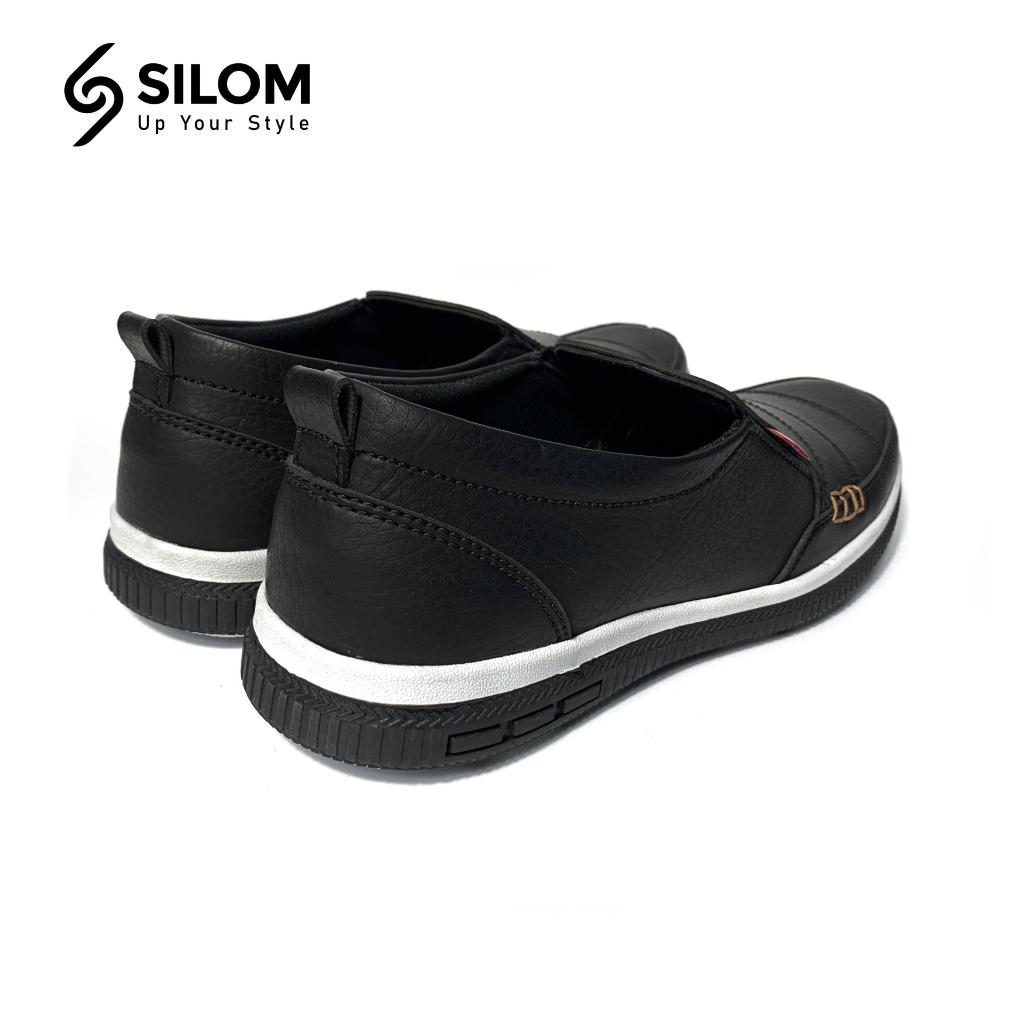 Sepatu Pria Sneakers Casual Slip On Silom Three lines Sepatu Santai Formal Sepatu Kerja Kantor