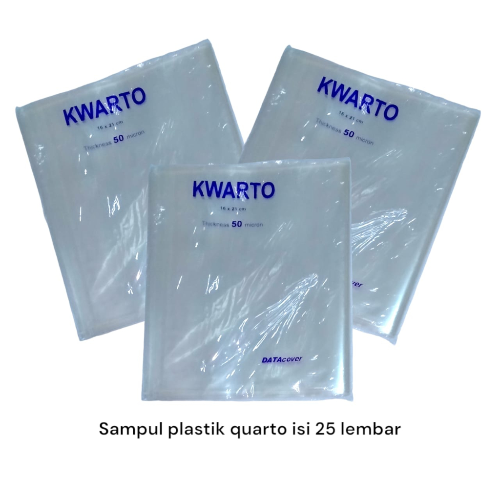 

SAMPUL BUKU PLASTIK OPP TEBAL KUARTO QUARTO KECIL ISI 25