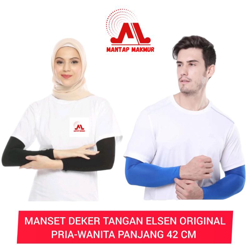 Manset Tangan Deker Handsocks Warna Biru Tanpa Jempol