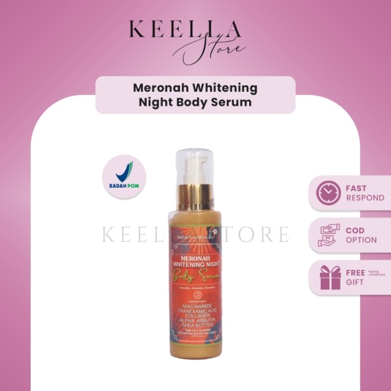 Body Serum Meronah whitening night lotion cream tubuh