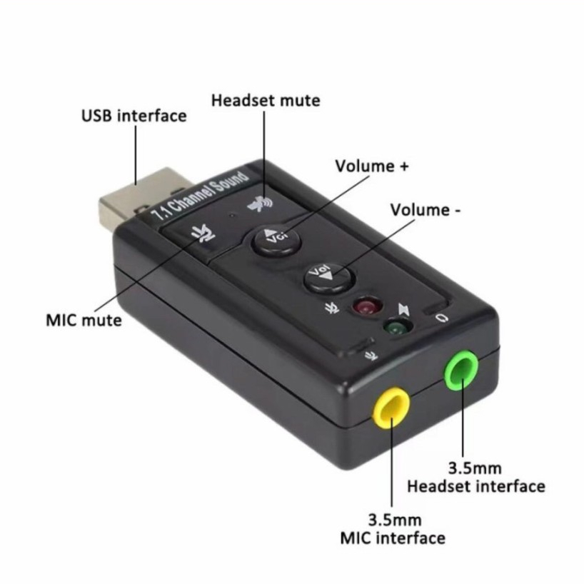 Usb Soundcard 7.1 / Komponen Komputer