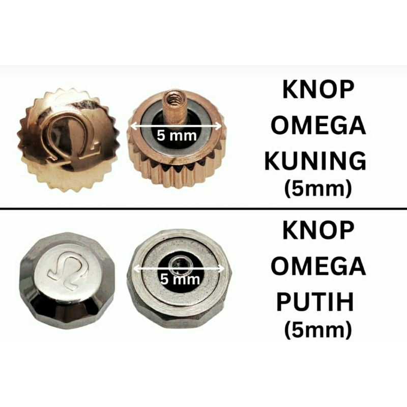 Knop Pemutar jam tangan omega  kwalitas original  5MM