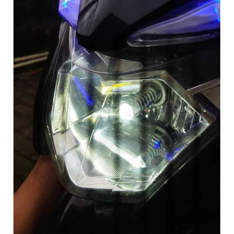 (BSM VARIASI JKT) Lampu Utama LED H6 Laser Jauh Dekat PutihKuning Plus Senja Biru AC DC