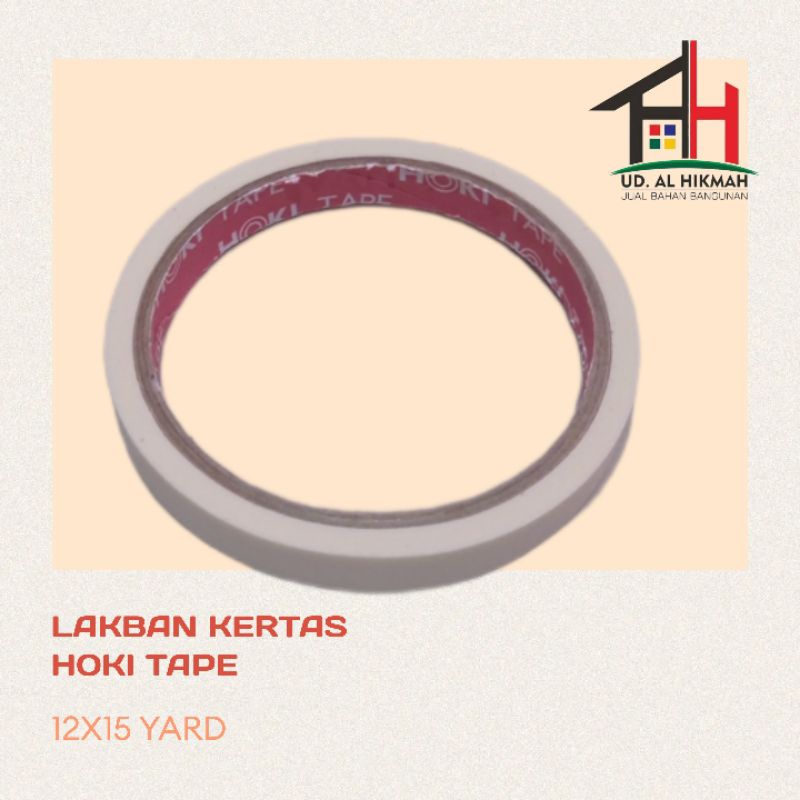 

MASKING TAPE 12 X 15 YARD - LAKBAN KERTAS HOKI TAPE 12 X 15 YARD